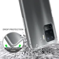 For OPPO A94 Clear Case, Transparent Anti-Scratched Acrylic Bumper TPU Case for OPPO A94