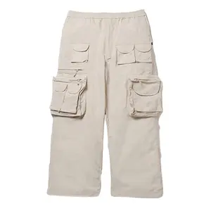 Alta Qualidade Multi Pockets Elastic Waistband Calças 100% Nylon Calças De Pesca Para Homens