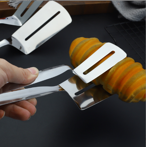 Pinzas de cocina DFT19 de acero inoxidable con doble clip para carne, pan, asados y alimentos fritos - Product Image 4