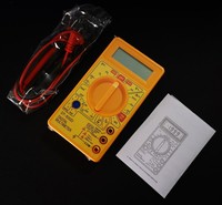 DT830D mini multimètre jaune Multimètre électrique AC courant continu hors buzzer test