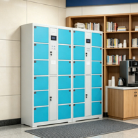 Casier électronique intelligent en métal pour écoles, gymnases, blanchisseries et plages, avec accès par code-barres et empreinte digitale, pour le rangement des effets personnels des étudiants