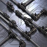 Raccord rapide pneumatique compact en laiton haute précision pour tube flexible, résistant à la corrosion, norme DIN pour