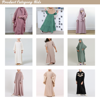 Robe Abaya à Capuche Ample pour Filles Arabes, Vêtement Doux du Moyen-Orient, Robe de Prière Ouverte