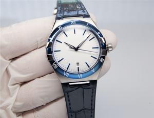 Montre pour homme de luxe, marque haut de gamme, mécanique automatique, acier inoxydable, bracelet en cuir véritable, verre saphir, étanche 50 bars, haute qualité - Product Image 6