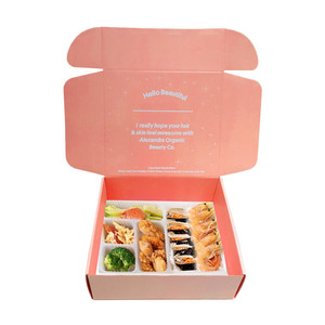 custom disposable biodegradable food grade sushi bento takeaway mailer packaging japanese sushi paper takeout box with divider
