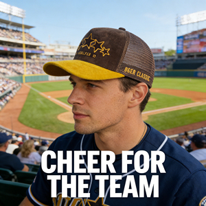 Casquette Trucker en Suédine Marron Bicolore à 5 Panneaux avec Logo Brodé Personnalisé, Dos en Maille Étoilée, Prix Usine, Luxe - Product Image 4