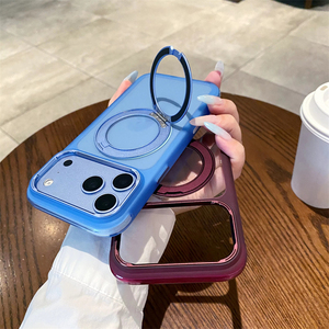 360 Rotating Magnetic Kickstand Skin Feel Shockproof Case for iPhone 18 Pro max 17 Pro 16 15 14 Anti resistant <b>Phone</b> Cover - Product Image 4