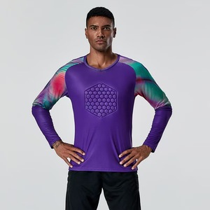 Camiseta Acolchada para Portero, Jersey de Portero con Estampado Elegante, Manga Larga, Cuello en V, Pantalones, Conjunto Deportivo para Fútbol, Camisetas de Entrenamiento - Product Image 4