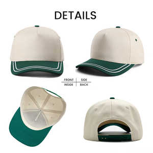 Бейсболки OEM: недорогие, на заказ, двухцветные, однотонные, с 5 панелями, регулируемый размер, премиум-качество, из плотного хлопка, для мужчин и женщин - Product Image 2