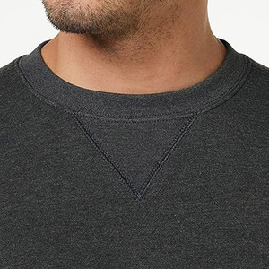 OEM Custom Logo nero oversize felpe girocollo da <span class=keywords><strong>uomo</strong></span> nero grigio manica lunga Casual felpe con cappuccio all'ingrosso - Product Image 4
