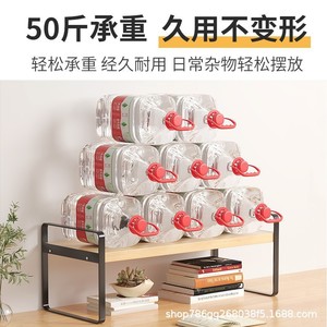 <b>Desktop</b> Organizer <b>Shelf</b> 2 Tier Wood Metal Office Storage Rack For Desk Workspace Organization - Product Image 4