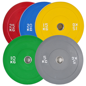 Juego de Discos de Pesas Calibrados con Revestimiento de Goma de 20 kg (45 lb) para Gimnasio FABA Sport Fitness, Discos de Goma Negros de 5-25 kg - Product Image 4