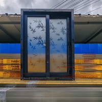 Fenêtre de ventilation coulissante verticale antivol en alliage d'aluminium intégré pour entrepôt et maison conteneur