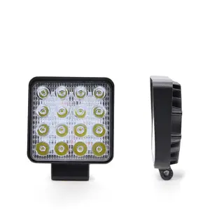 16SMD 48W LED 작업등 라운드 스퀘어 LED 라이트 바 운전 등 트럭 트랙터 4x4 오프로드 용 슈퍼 밝은 스팟 빔