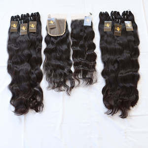 Mèches brésiliennes 100% naturelles vierges, Deep Wave, avec Frontal 13x4 et 4x4 Lace Closure - Product Image 2