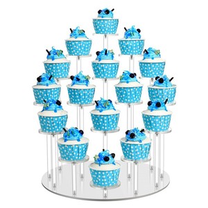 Support acrylique pour gâteau Cupcake présentoir à Cupcake de qualité alimentaire pour décoration de buffet de fête de mariage - Product Image 1