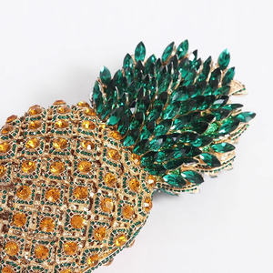 Sac à main de soirée élégant en forme d'ananas avec <span class=keywords><strong>strass</strong></span> de luxe EB1656, <span class=keywords><strong>pochette</strong></span> de soirée élégante, minaudière - Product Image 3