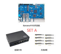 Ensemble GGDX Banana Pi Bpi-r3, Mediatek Mt7986, 2 Go de RAM DDR4, 8 Go de mémoire flash eMMC, port réseau 5 Gbe, SFP 2.5 Gbe, routeur intelligent OpenWrt Linux