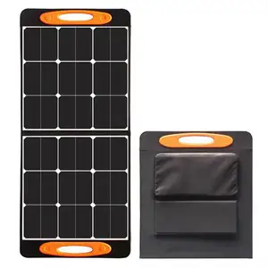 SolarSaga 100W güneş pili şarj cihazı USB çıkışı ile taşınabilir katlanabilir GÜNEŞ PANELI için 240/300/500/1000/1500w güç istasyonu telefon