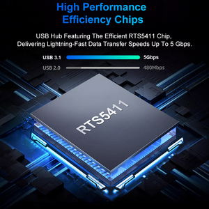 <span class=keywords><strong>RSHTECH</strong></span> Hub USB 3.0 con Fuente de Alimentación de 36W, Carga Rápida QC, Transferencia de Datos, 7 Puertos, Hub USB con Alimentación para Laptop, PC, MacBook - Product Image 3