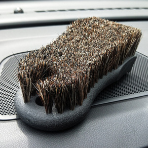Horsehair <b>Brush</b> Car Dust <b>Brush</b> <b>For</b> <b>Cleaning</b> Polishing Oiling Home Shoe Care - Product Image 1