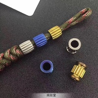 Outdoor EDC Werkzeug Titan legierung TC4 Messer Anhänger Fallschirm schnur Perlens chloss Stopper Verschluss