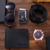 Promotion en gros d'accessoires pour hommes coffret cadeau coffret cadeau montre ceinture lunettes de soleil portefeuille coffret cadeau