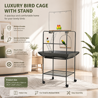 Cage pour animaux de compagnie robuste en fil de fer, pliable, pour perroquets, volière d'élevage, aire de jeux, plateforme interactive pour oiseaux et rats
