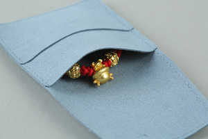 High-End Microfiber Jewelry Bag Envelope Flap Closure Gift Card Pouch Earrings Necklace Organizer Logo Printing - Product Image 2