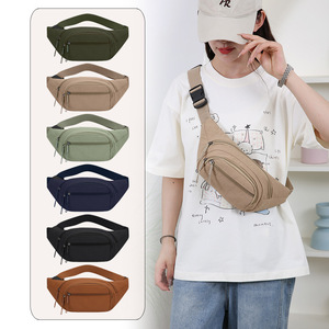 Women's Multi Compartment Waist <b>Bag</b> With Zipper Closure Portable Chest <b>Bag</b> For Everyday Use Solid Color 2026 Summer Style - Product Image 2
