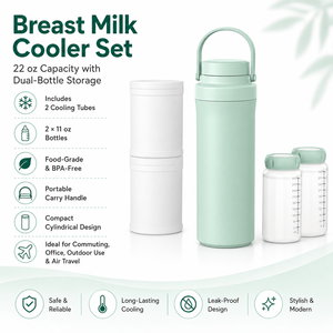 Refroidisseur de biberons rapide pour bébé, refroidisseur de lait portable, isolateur en acier, thermos pour lait maternel, pour le stockage du lait maternel en voyage - Product Image 2