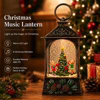 Großhandel Retro Harz Weihnachts-Musiklaterne Ornamente Großhandel Neue Tannenzapfen Dekorative Nachtbeleuchtung Neujahrsgeschenk