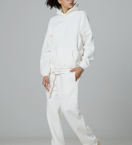 Conjunto de Sudadera con Capucha de Algodón de Alta Calidad para Primavera y Otoño, 350G, Sudadera Moderna para Chico, Pantalones Holgados y Cómodos - Product Image 1