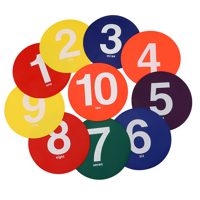 5x Numbered Floor Spot Markers Flat Disc Marker For Gym Floor - View #8