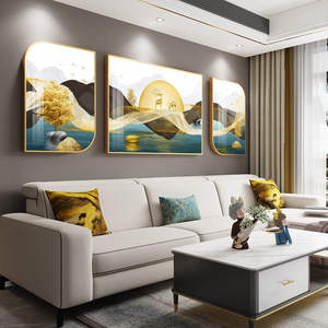 لوحة جدارية فاخرة بتصميم عصري وبسيط، لوحة كريستال راقية لغرفة المعيشة، لوحة ديكور معلقة على الحائط بتصميم أنيق - Product Image 4