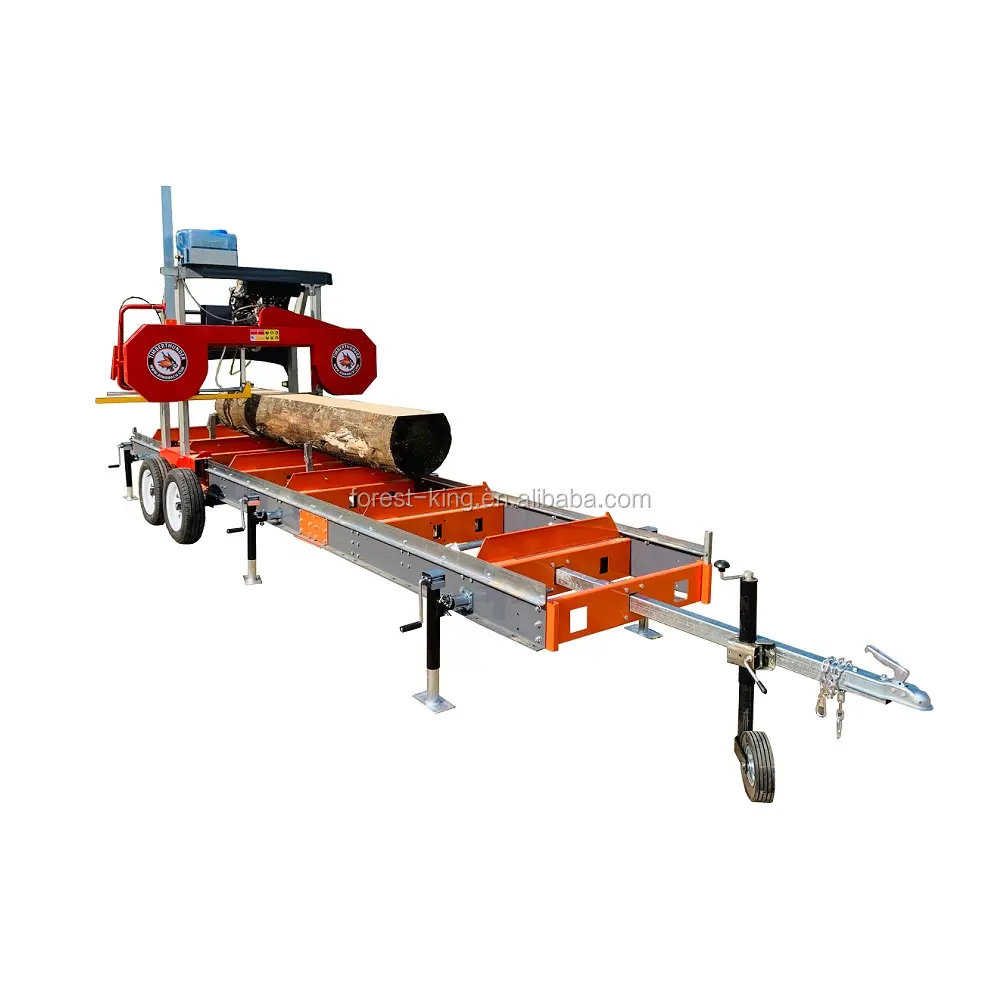 Household portable sawmill wood working mobile sawmill with trailer
