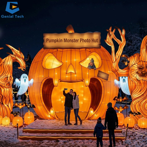 Escultura Luminosa de Dinosaurio Fantasma de Halloween con Ojos Animados, IP67, para Zona de Terror de Parques Temáticos, con Certificación CE - Product Image 2
