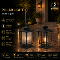 Lampe de poteau extérieure moderne avec cadre ouvert conique et panneaux en verre cannelé