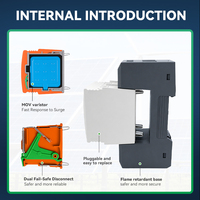 Dispositif de protection contre les surtensions DC SPD PV Type T2 500v 600v 1000v 275v 385v 20Ka 40ka Dispositif de protection contre les surtensions solaires pour système photovoltaïque