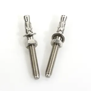 Heavy Duty Stainless Steel M10 M20 Hex Wedge Expansion Anchor Bolt With Nut Washer