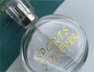 Custom Printed 3D Cosmetic Perfume Bottle Glass Transparent Gold Packaging Transfer Sticker - Product Image 2