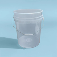 Seau en plastique transparent gradué de 5 gallons pour mélanger les peintures, seaux en plastique pour usages multiples, de SDPAC