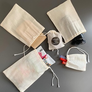 Bolsa de Almacenamiento de Alimentos Reutilizable de Muselina de Algodón Delgada con Cordón y Logotipo Personalizado a Precio de Fábrica - Product Image 3