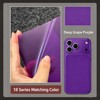 Film transparent thermosensible pour iPhone 18 Pro Max A4, couleur bleu glacier, film thermorétractable de couleur officielle avec machine à envelopper