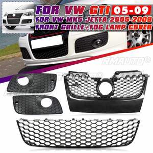 Grille inférieure du pare-chocs avant MK5 GTI + Grille centrale du capot avant + Cache de grille de phare antibrouillard pour VW Golf MK5 GTI pour Jetta GT 2005-2009 - Product Image 1