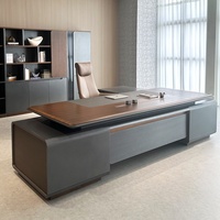 Bureau de direction en L, design moderne et luxueux, personnalisable, en MDF durable, pour usage commercial, montage facile, garantie 3 ans, bois de qualité CEO