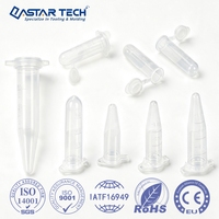 Tube de microcentrifugation conique en PP moulé par injection à surface lisse OEM, jetable, pour échantillons de laboratoire