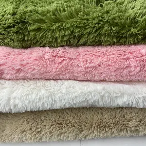 Customized High Quality Long Hair Pile Fur PV Fleece Pv Faux Fur Thrown Fabric For Making Soft Toys