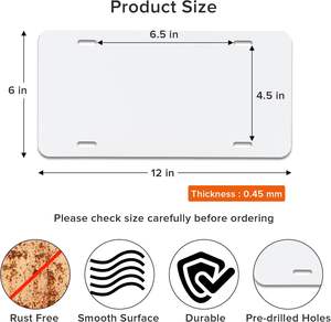 Placa de Matrícula Personalizada de Ponce, Puerto Rico, 6x12 Pulgadas, con su Texto, Logotipo o Imagen, Placa Decorativa Metálica para Auto o Camioneta, Venta al Por Mayor - Product Image 4