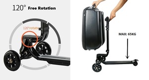 Haute qualité en aluminium 120 degrés rotation libre Scooter valise pliable <span class=keywords><strong>cabine</strong></span> taille voyage bagages Scooter enfants Scooter bagages - Product Image 3